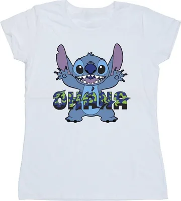 Produktbild von Disney - "Ohana" T-Shirt für Damen BI25841 (S) (Weiß)
