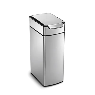 Produktbild von simplehuman 40 Liter schmaler touch-bar Abfalleimer, fingerabdrucksicherer Edelstahl - 8,4x8,4x31 cm; CW2016