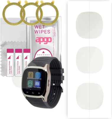 Produktbild von apgo 3 Stück Schutzfolie, Matt, kompatibel mit Garett G10 Smartwatch, Hydrogel Displayschutzfolie mit Positionierhilfe, Displayfolie, robust und kratzfest