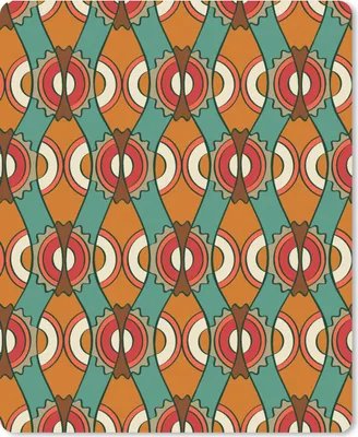 Produktbild von MuchoWow® Mauspad Mousepad Design - Retro - Orange - Abstrakt 19x23 cm - Mousepads - Maus Mat - Pad - Mausunterlage - Mauspads - Spielen
