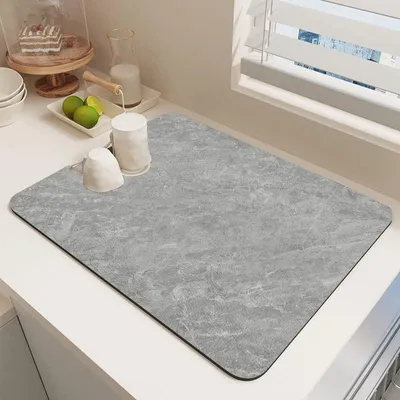 Produktbild von Abtropfmatte - Saugfähig und rutschfest - Unterlage für Küche Spüle und Kaffeemaschine - 40 x 60 cm