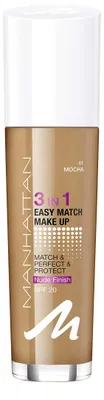 Image de Manhattan, Easy Match 3 In 1, Liquid Foundation, 41, Mocha, SPF 20, 30 ml