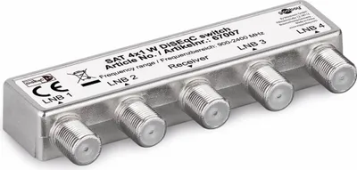 Obrázek produktu pro Goobay 67007, Rozbočovač, 950 - 2400 MHz, Stříbrná, Kov, Samice/samice, 3 dB