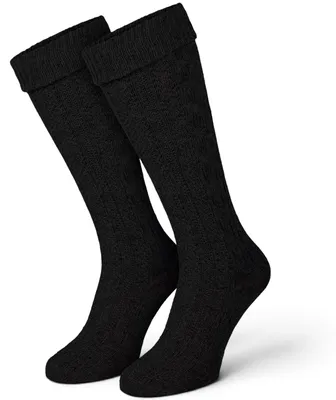 Produktbild von Black Snake Trachten-Kniestrümpfe Zopfmuster Lederhose Wiesn - 35/38 - Schwarz