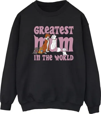 Produktbild von Disney - "The Aristocats Greatest Mum" Sweatshirt für Damen BI6944 (XL) (Schwarz)
