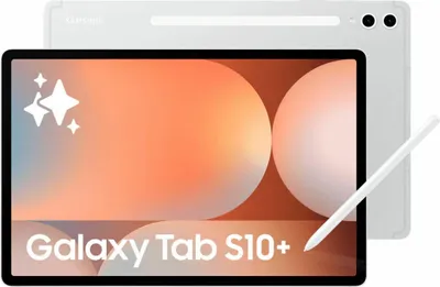 Produktbild von Samsung Galaxy Tab S10+, 31,5 cm (12.4"), 2800 x 1752 Pixel, 256 GB, 12 GB, 2,8 GHz, Platin, Silber