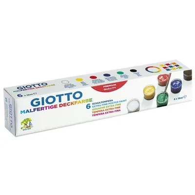 Produktbild von giotto 104888501 Malfertige Deckfarben 6er Sortiment