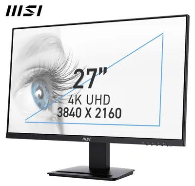 Produktbild von MSI Pro MP273UDE, 68,6 cm (27"), 3840 x 2160 Pixel, 4K Ultra HD, 1 ms, Schwarz