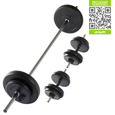 Produktbild von VirtuFit Verstellbares Hantelset 30,5 kg Schwarz