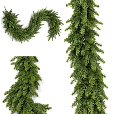 Produktbild von Grüne Weihnachts-Girlande PE01 (3D-Tanne), 100 cm, täuschend echt, 100 % PE
