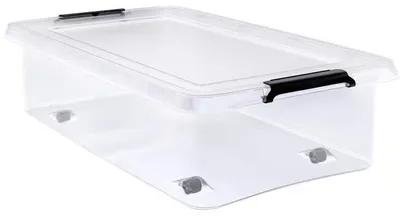 Obrázek produktu pro Úložný box 30 l s víkem, 60x40x17 cm, stohovatelný, bez BPA