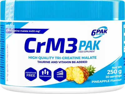 Image de 6PAK Nutrition | CrM3 PAK (Tri-Créatine Malate + Taurine) Ananas