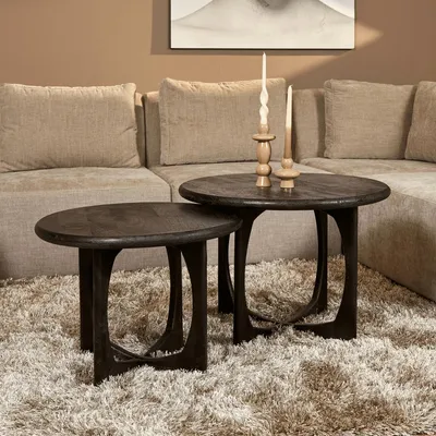 Productafbeelding van Starfurn bijzettafel Milou, zwart mangohout, 60 cm