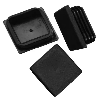 Zdjęcie produktu dla 50 x zaślepki do rur kwadratowych 50 x 50 mm (zewnętrzne) zaślepki BLACK