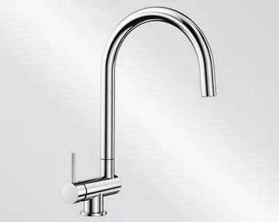 Produktbild von BLANCO CORESSA-F, metallische Oberfläche, chrom, Hebel links, Hochdruck