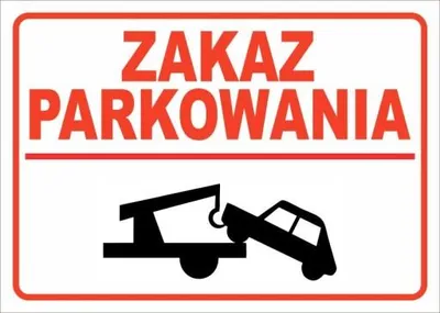 Obrázek produktu pro Znak Zakazu Parkowania 35 x 25 cm