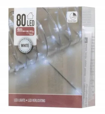 Obrázok produktu pre Vianočný stromček svetla biela dekoratívne 80 LED 4m