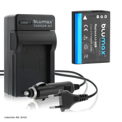 Produktbild von 1x Akku + Lader für Olympus Li-90B  Li92b  TG-3, TG-4, TG-5, TG-6  940 mAh