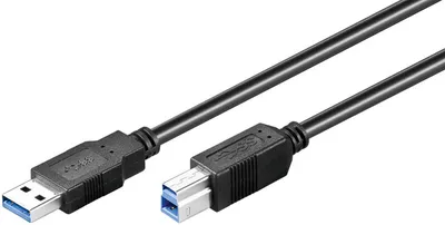 Produktbild von Goobay 94655, 1,8 m, USB A, USB B, USB 3.2 Gen 1 (3.1 Gen 1), Männlich/Männlich, Schwarz