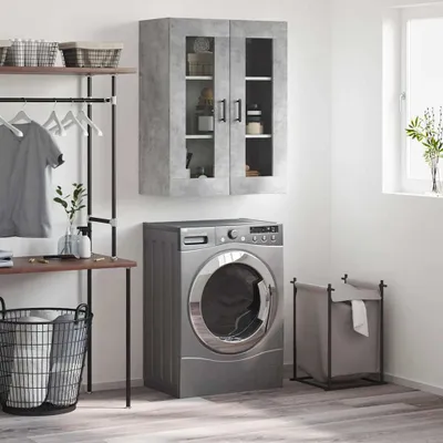 Produktbild von vidaXL Wandschrank Betongrau 69,5x34x90 cm