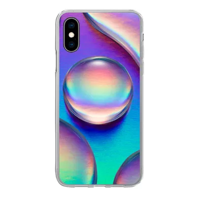 Produktbild von MuchoWow® Handyhülle Schutzhülle Hülle für iPhone X Wasser - Regenbogen - Abstrakt Silikon Softcase Handy Hülle - Handyhülle