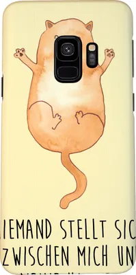 Produktbild von Mr. & Mrs. Panda Samsung Galaxy S9 Handyhülle Katze Umarmen - Gelb Pastell - Geschenk, Hülle, Handy Schutzhülle, Smartphone, Haustier, Katzen, Cover, Freundin