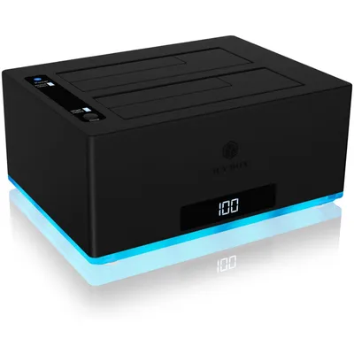Produktbild von ICY BOX IB-127CL-U3; Docking und Klonstation für 2x 2,5" oder 3,5" HDD/SSD zu USB 3.2 Gen 1 Host, SINGLE + copy funktion, UASP & SATA III (6 Gbit/s)