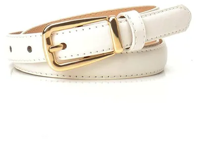Image de Ceinture en cuir à la mode pour femmes, ceinture fine pour la taille, avec une boucle carrée