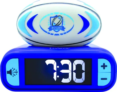 Produktbild von Digitaler Wecker mit 3D-Rugbyball-Nachtlicht und Soundeffekten