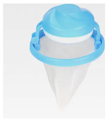 Produktbild von Schwimmende Flusennetztasche, Fusselsammler für Waschmaschinen, wiederverwendbar, Tierhaarsammler, Wäschefilterbeutel (Blau)