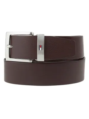 Produktbild von Tommy Hilfiger Herren New Denton Gürtel Logo Gürtel, Braun Medium