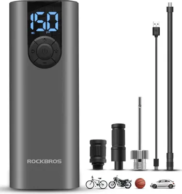 Produktbild von ROCKBROS Fahrradpumpe Elektrisch Akku Luftpumpe 2600mAh, 150PSI