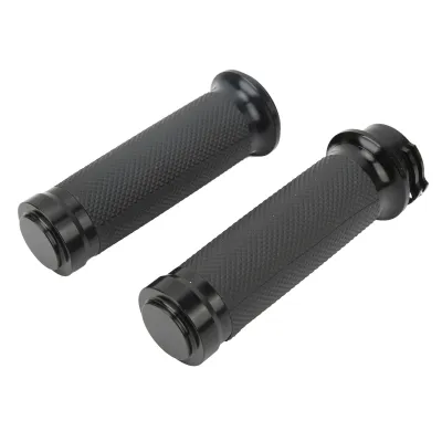 Obrázek produktu pro 1 pár 25mm rukojeti řídítek Motocykl Černé pohodlné uchopení eloxované univerzální rezavé odolné pro motocykly jízdní kola