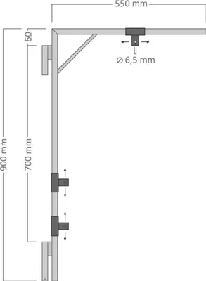 Obrázek produktu pro DECOLED držák motivů pro sloupy VO pro dekory 60 - 80 cm, 55 x 90 cm, pro 2x U20S