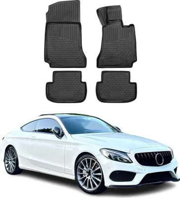 Obrázek produktu pro 2014-2021 Mercedes třídy C Podlahové rohože TPE černé 2 ks