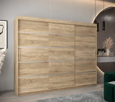 Obrázok produktu pre Šatníková skriňa ENNI - šírka 250 cm, dub sonoma
