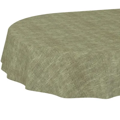 Obrázok produktu pre Umývateľná obrus, oválna, 200 x 140 cm, v elegantnej olivovej zelenej farbe