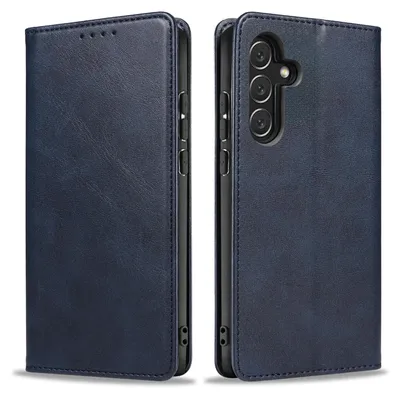Produktbild von Handyhülle für Samsung Galaxy S24 Kunstleder Flip Cover Hülle Klapphülle Case Kartenfach Farbe: Blau