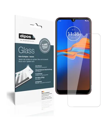 Produktbild von 2x Schutzfolie für Motorola Moto E6 Plus - Anti-Shock 9H Folie dipos Glass Kunststoffglas