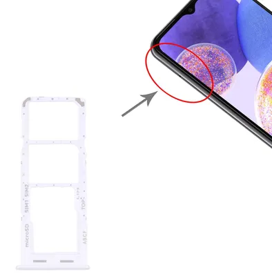 Image de Adaptateur pour double carte SIM + carte Micro SD pour Samsung Galaxy A23 5G, blanc