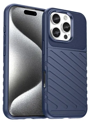 Zdjęcie produktu dla Silikonowe etui Thunder do iPhone 16e - niebieskie