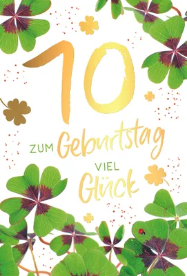 Produktbild von 70. Geburtstag Viel Glück Glücksklee Glückwunschkarte mit Umschlag