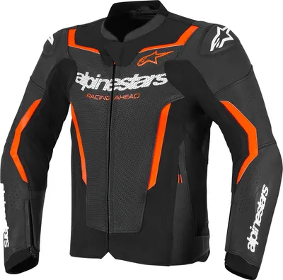 Produktbild von Alpinestars GP Force V2 Air Motorrad Lederjacke, schwarz/neon-rot, 58