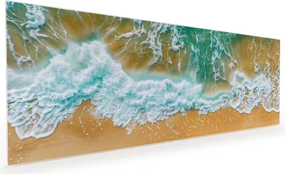 Produktbild von Küchenrückwand Spritzschutz Glas mit Motiv Meeresbrandung 40 x 40 cm