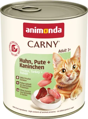 Produktbild von Katzen Nassfutter 6x800g getreidefrei Huhn Pute Kaninchen animonda Carny