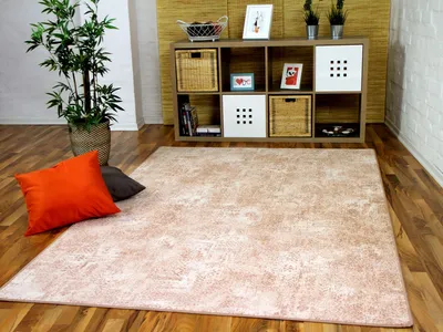 Produktbild von Designer Soft-Velours Teppich Vintage Terrakotta, Größe:200x200 cm