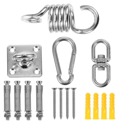 Produktbild von Edelstahl-Deckenhaken mit Karabiner für Hängemattenbefestigung