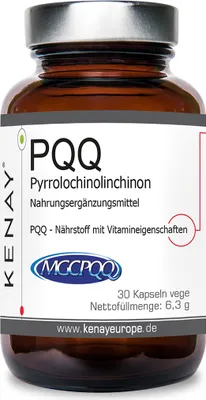 Produktbild von PQQ Pyrrolochinolinchinon - Nahrungsergänzungsmittel 30 Kapseln vegan KENAY®