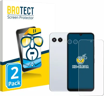 Produktbild von 2x Für Telekom T Phone 3 (Display+Kamera) Schutzfolie BROTECT Displayschutz Display Schutz Folie Klar Transparent