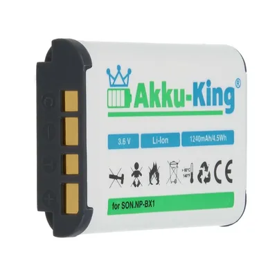 Produktbild von Akku-King 20109847, Sony, 1240 mAh, 3,6 V, Lithium-Ion (Li-Ion)